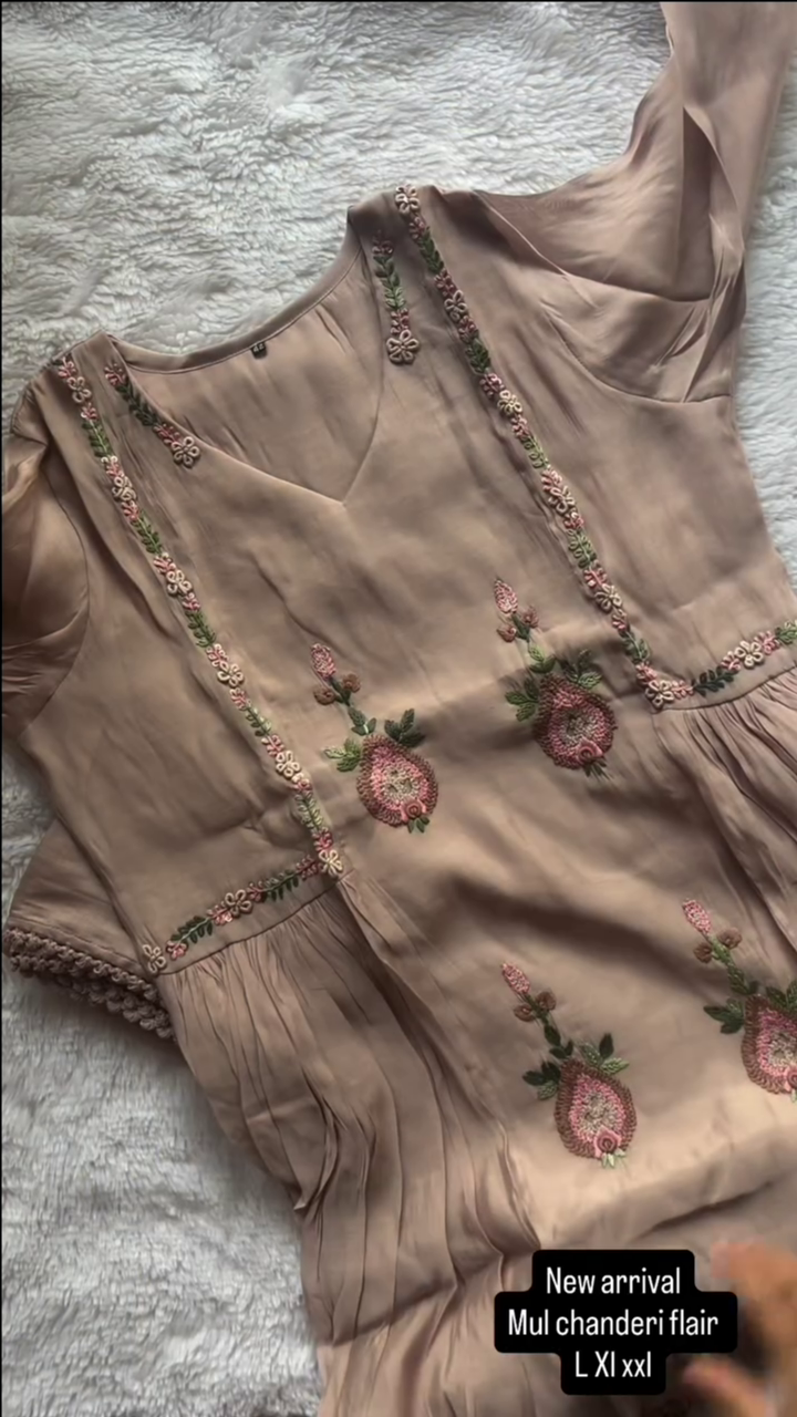 Mal Cotton A Line Kurta Pant Set -1 - Image 2