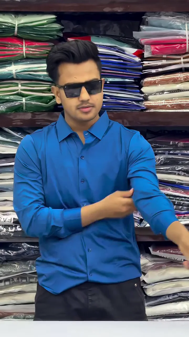 Men's Regular Fit Solid Soft Touch Cotton Casual Shirt with Pocket Design with Spread Collar & Full Sleeves Formal Shirt Men's Button-Down Shirt - Image 2