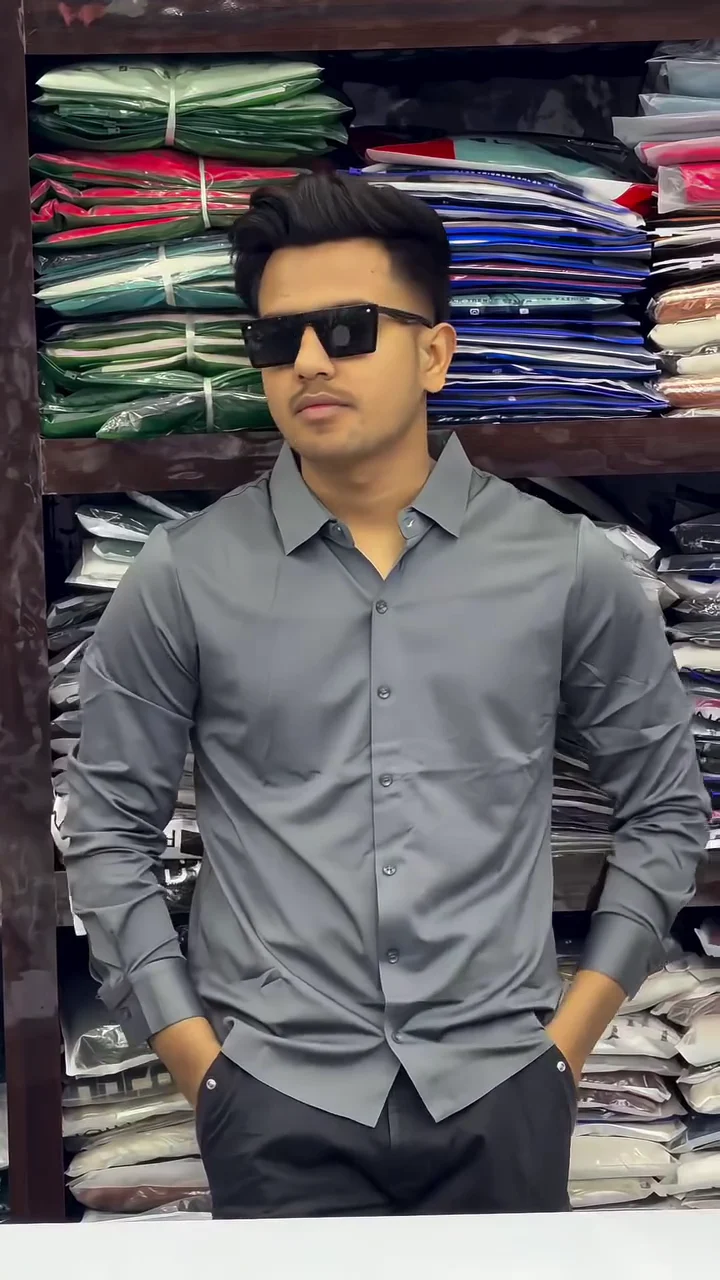 Men's Regular Fit Solid Soft Touch Cotton Casual Shirt with Pocket Design with Spread Collar & Full Sleeves Formal Shirt Men's Button-Down Shirt - Image 9