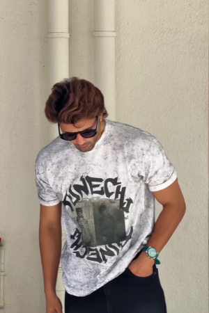 Men's Vintage Wash Graphic Oversized T-Shirt