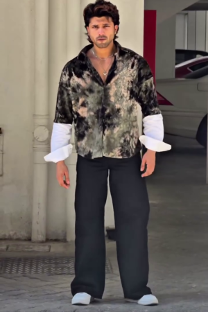 Men's Abstract Tie-Dye Casual Shirt