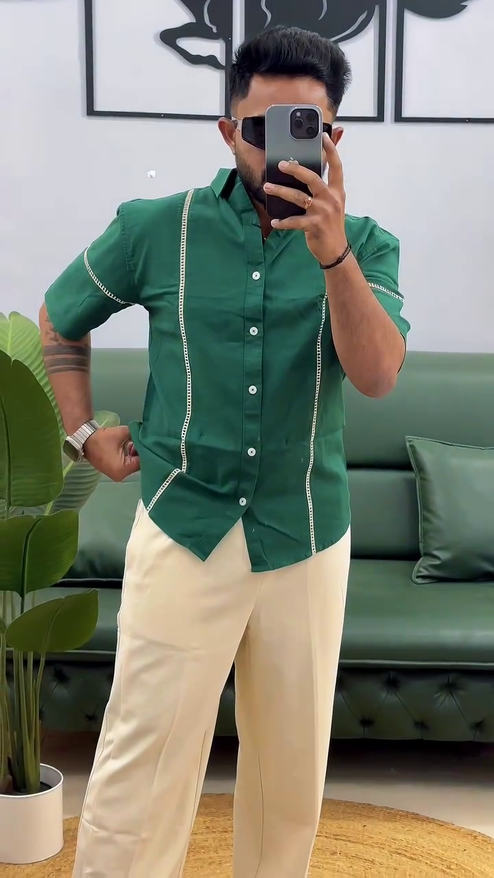 Men's Contrast Stitch Resort Shirt
