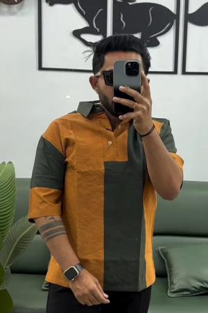 Men's Color Block Casual Shirt